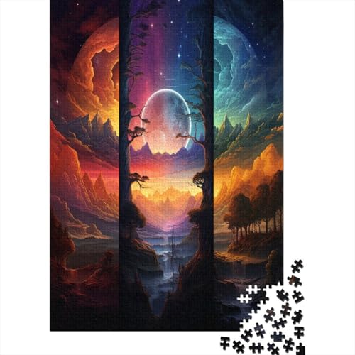 Farbenfrohes Puzzle Kreative Landschaft Geschicklichkeitsspiel Home Dekoration Puzzle Fantasy Landschaften Puzzle-Geschenk Puzzle 500 Teile Herausforderndes Puzzle Für Erwachsene Und Kinder (52x38cm von VesFy