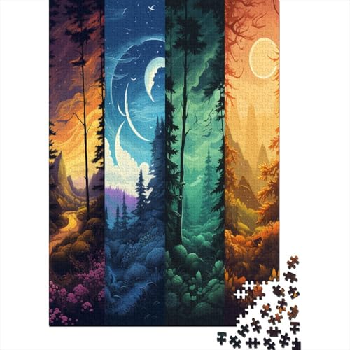 Farbenfrohes Puzzle Kreative Landschaft Klassische Puzzles Home Dekoration Puzzle Fantasy Landschaften Buntes Legespiel 500 Teile Erwachsenen Puzzle Für Erwachsene Und Kinder 500pcs (52x38cm) von VesFy