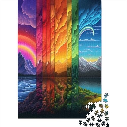 Farbenfrohes Puzzle Kreative Landschaft Puzzle Farbenfrohes Legespiel Home Dekoration Puzzle Fantasy Landschaften Puzzle-Geschenk 1000-teilige Puzzles Impossible Puzzle Für Erwachsene 1000pcs 75x50cm von VesFy