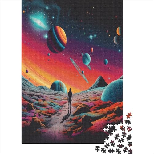 Farbenfrohes Puzzle Kreativer Astronaut Klassische Puzzles Lernspiel Herausforderung Spielzeug Raumanzüge Puzzle-Geschenk 300-teilige Puzzles Herausforderndes Puzzle Für Erwachsene 300pcs (40x28cm) von VesFy