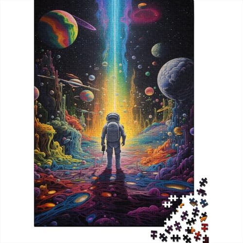 Farbenfrohes Puzzle Kreativer Astronaut Klassische Puzzles Lernspiel Herausforderung Spielzeug Raumanzüge Puzzle-Geschenk 500-teilige Puzzles Herausforderndes Puzzle Für Erwachsene 500pcs (52x38cm) von VesFy