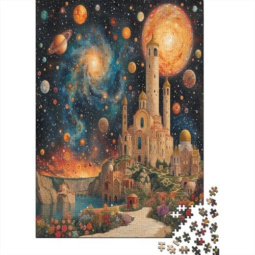 Farbenfrohes Puzzle Kreatives Universum Geschicklichkeitsspiel Home Dekoration Puzzle Schöner Planet Puzzle-Geschenk Puzzle 500 Teile Erwachsenen Puzzle Für Erwachsene 500pcs (52x38cm) von VesFy