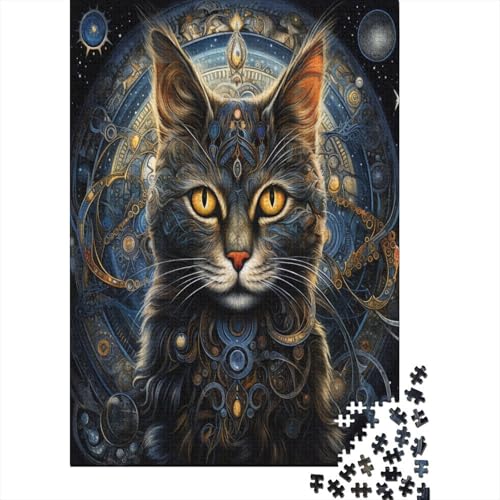 Farbenfrohes Puzzle Kunst Katze Klassische Puzzles Home Dekoration Puzzle Tier Puzzle-Geschenk 1000 Teile Puzzle Erwachsenen Puzzle Für Erwachsene Kinder 300pcs (40x28cm) von VesFy