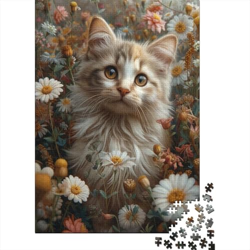 Farbenfrohes Puzzle Kunst Katze Klassische Puzzles Lernspiel Herausforderung Spielzeug Tier Puzzle-Geschenk 300-teilige Puzzles Herausforderndes Puzzle Für Erwachsene 300pcs (40x28cm) von VesFy