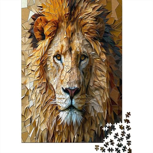 Farbenfrohes Puzzle Kunst Löwe Klassische Puzzles Home Dekoration Puzzle Tier Puzzle-Geschenk 1000 Teile Geburtstagsgeschenk Für Erwachsene Für Erwachsene Und Kinder 1000pcs (75x50cm) von VesFy