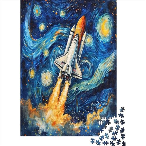 Farbenfrohes Puzzle Kunst Shuttle Geschicklichkeitsspiel Home Dekoration Puzzle Fahrzeugs Puzzle-Geschenk Puzzle 300 Teile Herausforderndes Puzzle Für Erwachsene Und Kinder 300pcs (40x28cm) von VesFy