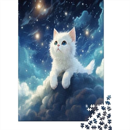 Farbenfrohes Puzzle Niedliche Katze Klassische Puzzles Home Dekoration Puzzle Tier Puzzle-Geschenk 500 Teile Geburtstagsgeschenk Für Erwachsene Für Erwachsene Und Kinder 500pcs (52x38cm) von VesFy