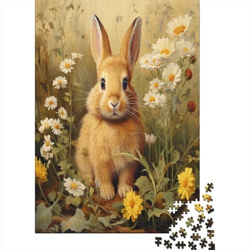 Farbenfrohes Puzzle Niedlicher Hase Geschicklichkeitsspiel Erwachsene Puzzles Tier Puzzle-Geschenk 300-teilige Puzzles Erwachsenen Puzzle Für Erwachsene Und Kinder 300pcs (40x28cm) von VesFy