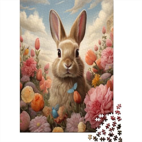 Farbenfrohes Puzzle Niedlicher Hase Puzzle Farbenfrohes Legespiel Home Dekoration Puzzle Tier Puzzle-Geschenk 1000-teilige Puzzles Impossible Puzzle Für Erwachsene 1000pcs (75x50cm) von VesFy