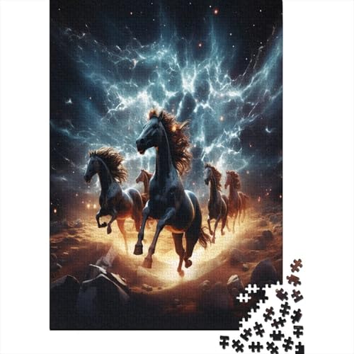 Farbenfrohes Puzzle Pferd Klassische Puzzles Home Dekoration Puzzle Tier 500 Teile Geburtstagsgeschenk Für Erwachsene Für Erwachsene Kinder 500pcs (52x38cm) von VesFy