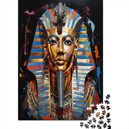 Farbenfrohes Puzzle Pharao Klassische Puzzles Home Dekoration Puzzle Gott Puzzle-Geschenk 1000 Teile Geburtstagsgeschenk Für Erwachsene Für Erwachsene Und Kinder 1000pcs (75x50cm) von VesFy