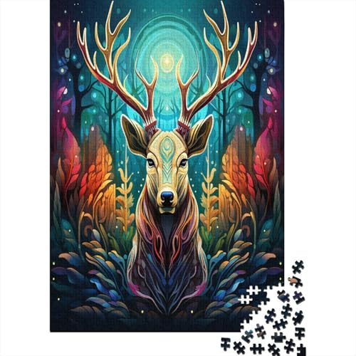 Farbenfrohes Puzzle Schöner Hirsch Klassische Puzzles Home Dekoration Puzzle Tier 1000 Teile Geburtstagsgeschenk Für Erwachsene Für Erwachsene Kinder 1000pcs (75x50cm) von VesFy