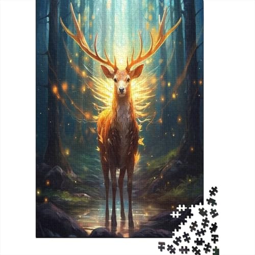 Farbenfrohes Puzzle Schöner Hirsch Klassische Puzzles Lernspiel Herausforderung Spielzeug Tier Puzzle-Geschenk 500-teilige Puzzles Herausforderndes Puzzle Für Erwachsene 500pcs (52x38cm) von VesFy