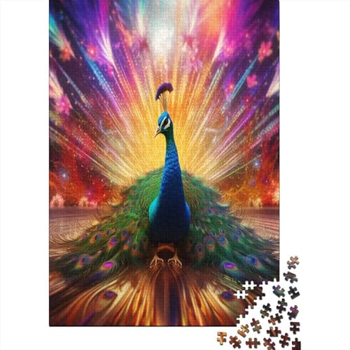 Farbenfrohes Puzzle Schöner Pfaus Klassische Puzzles Home Dekoration Puzzle Tier Puzzle-Geschenk 1000 Teile Puzzle Erwachsenen Puzzle Für Erwachsene Kinder 300pcs (40x28cm) von VesFy