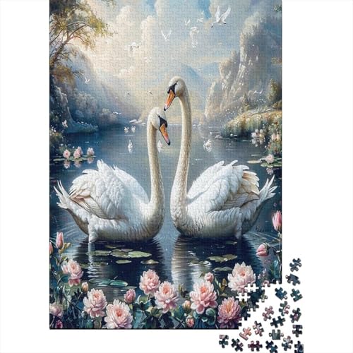 Farbenfrohes Puzzle Schöner Schwan Geschicklichkeitsspiel Home Dekoration Puzzle Tier Puzzle-Geschenk Puzzle 300 Teile Erwachsenen Puzzle Für Erwachsene 300pcs (40x28cm) von VesFy