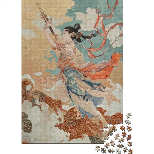 Farbenfrohes Puzzle Schönes Mädchen Geschicklichkeitsspiel Home Dekoration Puzzle Anime Mädchen Puzzle-Geschenk Puzzle 300 Teile Herausforderndes Puzzle Für Erwachsene Und Kinder 300pcs (40x28cm) von VesFy