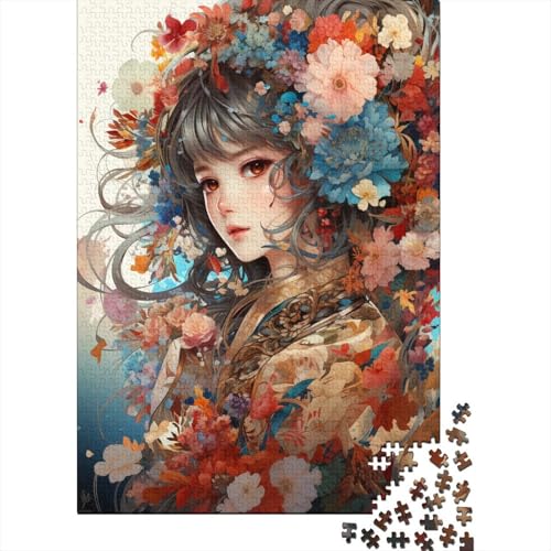 Farbenfrohes Puzzle Schönes Mädchen Klassische Puzzles Home Dekoration Puzzle Anime-Mädchen Puzzle-Geschenk 1000 Teile Geburtstagsgeschenk Für Erwachsene Für Erwachsene Und Kinder 1000pcs (75x50cm) von VesFy