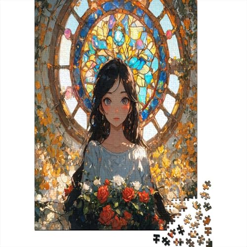 Farbenfrohes Puzzle Schönes Mädchen Klassische Puzzles Lernspiel Herausforderung Spielzeug Anime-Mädchen Puzzle-Geschenk 1000-teilige Puzzles Herausforderndes Puzzle Für Erwachsene 500pcs (52x38cm) von VesFy