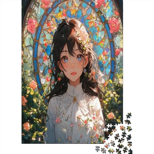 Farbenfrohes Puzzle Schönes Mädchen Klassische Puzzles Lernspiel Herausforderung Spielzeug Anime Mädchen Puzzle-Geschenk 300-teilige Puzzles Herausforderndes Puzzle Für Erwachsene 300pcs (40x28cm) von VesFy