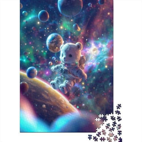 Farbenfrohes Puzzle Space Bär Puzzle Farbenfrohes Legespiel Home Dekoration Puzzle Tier Buntes Legespiel Puzzle 1000 Teile Herausforderndes Puzzle Für Die Ganze Familie 300pcs (40x28cm) von VesFy