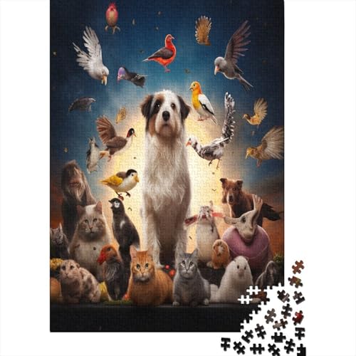 Farbenfrohes Puzzle Viele Tiere Geschicklichkeitsspiel Erwachsene Puzzles Cute Tiers Puzzle-Geschenk 300-teilige Puzzles Erwachsenen Puzzle Für Erwachsene Und Kinder 300pcs (40x28cm) von VesFy