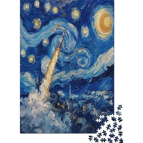 Puzzle Art Rakete Geschicklichkeitsspiel Home Dekoration Puzzle Verkehr 1000-teilige Puzzles Geburtstagsgeschenk Für Erwachsene Für Erwachsene Und Kinder 300pcs (40x28cm) von VesFy