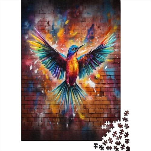 Puzzle Art Vogel Puzzle Farbenfrohes Legespiel Lernspiel Herausforderung Spielzeug Tier Puzzle-Geschenk Puzzle 1000 Teile Herausforderndes Puzzle Für Erwachsene 500pcs (52x38cm) von VesFy