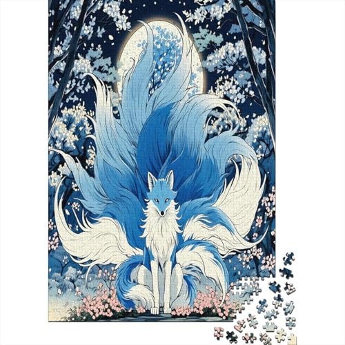 Puzzle Blauer Fuchs Klassische Puzzles Home Dekoration Puzzle Tier Clevere Rätsel 1000 Teile Geburtstagsgeschenk Für Erwachsene Für Erwachsene Und Kinder 1000pcs (75x50cm) von VesFy