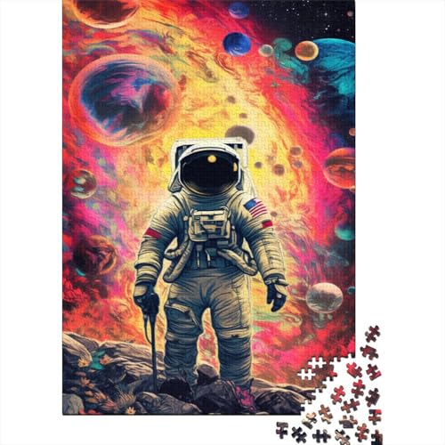 Puzzle Bunter Astronaut Geschicklichkeitsspiel Erwachsene Puzzles Raumanzüge Puzzle-Geschenk 300 Teile Puzzle Erwachsenen Puzzle Für Erwachsene Und Kinder 300pcs (40x28cm) von VesFy