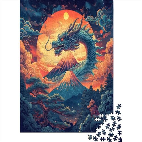 Puzzle Chinesischer Drache Geschicklichkeitsspiel Home Dekoration Puzzle Fantasy Tiers Buntes Legespiel 300 Teile Geburtstagsgeschenk Für Erwachsene Für Erwachsene 300pcs (40x28cm) von VesFy