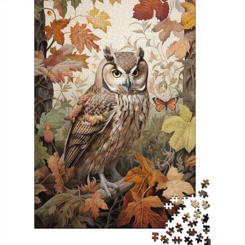 Puzzle Coole Eule Geschicklichkeitsspiel Home Dekoration Puzzle Tier Buntes Legespiel 1000 Teile Geburtstagsgeschenk Für Erwachsene Für Erwachsene 300pcs (40x28cm) von VesFy