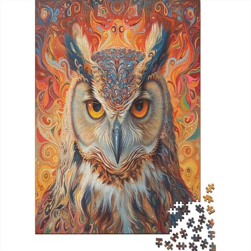 Puzzle Coole Eule Puzzle Farbenfrohes Legespiel Lernspiel Herausforderung Spielzeug Tier Buntes Legespiel 1000 Teile Impossible Puzzle Für Erwachsene 1000pcs (75x50cm) von VesFy