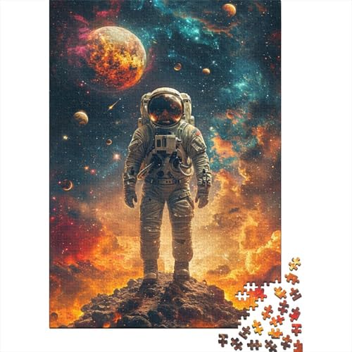 Puzzle Cooler Astronaut Puzzle Farbenfrohes Legespiel Lernspiel Herausforderung Spielzeug Raumanzüge Puzzle-Geschenk Puzzle 1000 Teile Herausforderndes Puzzle Für Erwachsene 500pcs (52x38cm) von VesFy