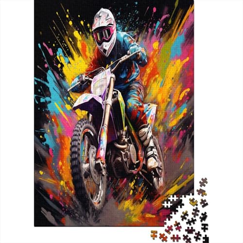 Puzzle Cooles Motorrads Puzzle Farbenfrohes Legespiel Lernspiel Herausforderung Spielzeug Fahrzeugs Puzzle-Geschenk Puzzle 1000 Teile Herausforderndes Puzzle Für Erwachsene 300pcs (40x28cm) von VesFy