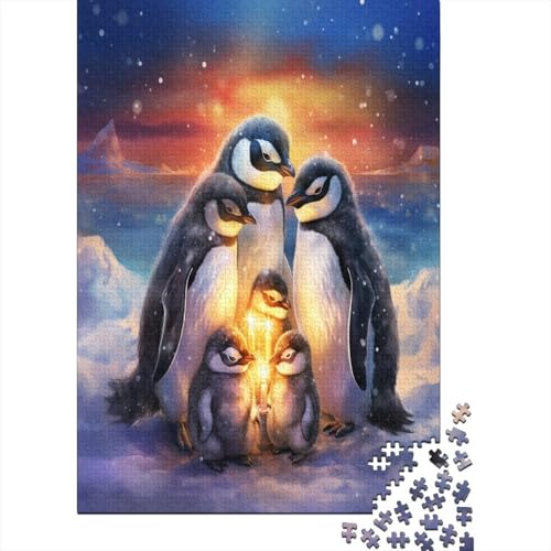 Puzzle Farbenfrohes Art Pinguin Klassische Puzzles Erwachsene Puzzles Tiers 1000 Teile Herausforderndes Geschicklichkeitsspiel Für Erwachsene Und Kinder 1000pcs (75x50cm) von VesFy