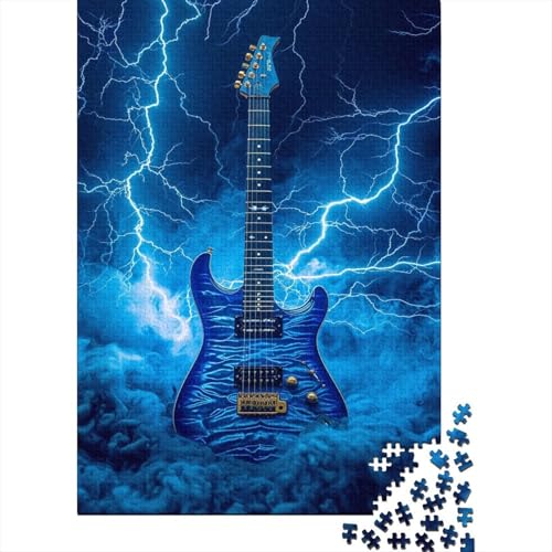 Puzzle Farbenfrohes Blitzende Gitarre Klassische Puzzles Home Dekoration Puzzle Musikinstrumente Buntes Legespiel Puzzle 1000 Teile Herausforderndes Puzzle Für Erwachsene 300pcs (40x28cm) von VesFy