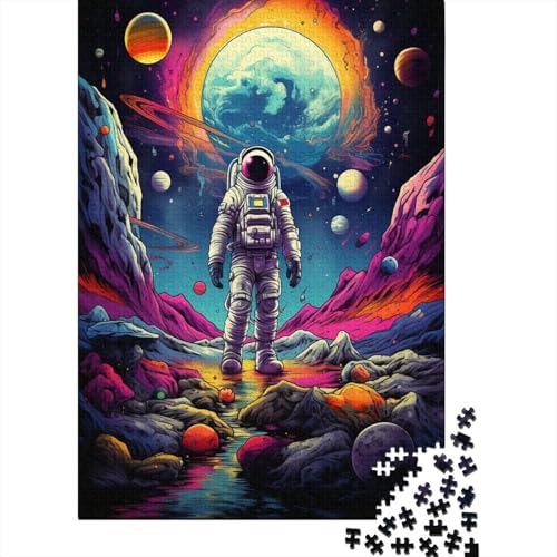 Puzzle Farbenfrohes Bunter Astronaut Puzzle Farbenfrohes Legespiel Home Dekoration Puzzle Raumanzüge Buntes Legespiel 300 Teile Puzzle Impossible Puzzle Für Die Ganze Familie 300pcs (40x28cm) von VesFy