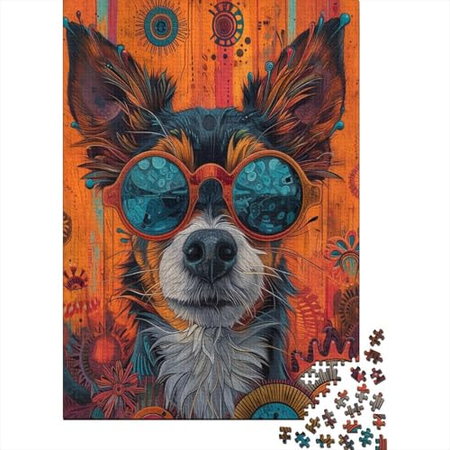 Puzzle Farbenfrohes Cute Hund Puzzle Farbenfrohes Legespiel Erwachsene Puzzles Tier Puzzle-Geschenk 500 Teile Geburtstagsgeschenk Für Erwachsene Für Erwachsene 500pcs (52x38cm) von VesFy