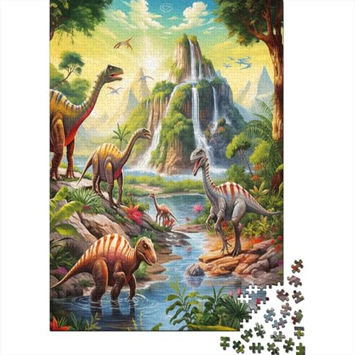 Puzzle Farbenfrohes Dinosaurier Geschicklichkeitsspiel Erwachsene Puzzles Tier Clevere Rätsel 500 Teile Geburtstagsgeschenk Für Erwachsene Für Erwachsene Kinder 500pcs (52x38cm) von VesFy