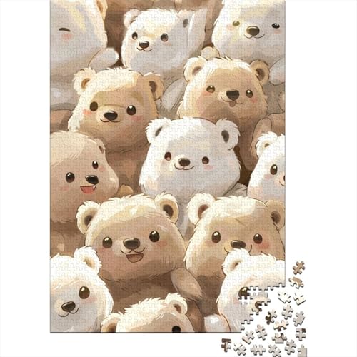 Puzzle Farbenfrohes Eisbär Geschicklichkeitsspiel Erwachsene Puzzles Tiers Puzzle-Geschenk 1000 Teile Herausforderndes Puzzle Für Erwachsene 1000pcs (75x50cm) von VesFy