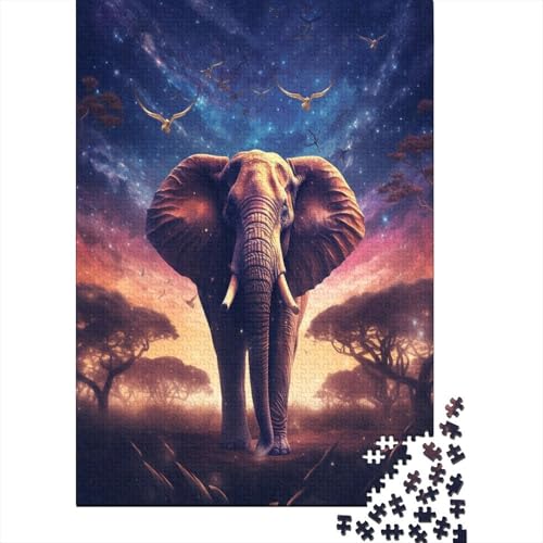 Puzzle Farbenfrohes Elefant Geschicklichkeitsspiel Erwachsene Puzzles Tiers Clevere Rätsel 1000 Teile Geburtstagsgeschenk Für Erwachsene Für Erwachsene Kinder 1000pcs (75x50cm) von VesFy