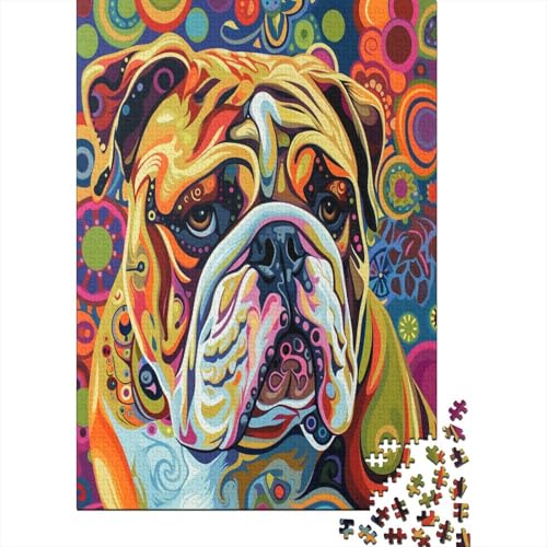 Puzzle Farbenfrohes Französische BullHundge Geschicklichkeitsspiel Erwachsene Puzzles Tiers Puzzle 1000 Teile Erwachsenen Puzzle Für Die Ganze Familie 1000pcs (75x50cm) von VesFy