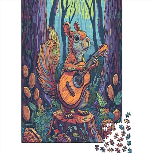 Puzzle Farbenfrohes Gitarre Hamster Geschicklichkeitsspiel Erwachsene Puzzles Tier Puzzle-Geschenk 1000 Teile Herausforderndes Puzzle Für Erwachsene 1000pcs (75x50cm) von VesFy