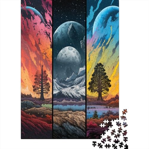 Puzzle Farbenfrohes Kreative Landschaft Klassische Puzzles Home Dekoration Puzzle Fantasy Landschaften 500 Teile Puzzle Erwachsenen Puzzle Für Erwachsene Kinder 500pcs (52x38cm) von VesFy