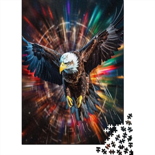 Puzzle Farbenfrohes Kunst Adler Klassische Puzzles Home Dekoration Puzzle Tier 500 Teile Puzzle Erwachsenen Puzzle Für Erwachsene Kinder 500pcs (52x38cm) von VesFy