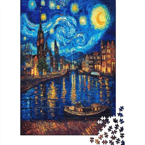 Puzzle Farbenfrohes Kunst Stadt Geschicklichkeitsspiel Erwachsene Puzzles Stadtbild Buntes Legespiel 300 Teile Herausforderndes Geschicklichkeitsspiel Für Erwachsene Kinder 300pcs (40x28cm) von VesFy