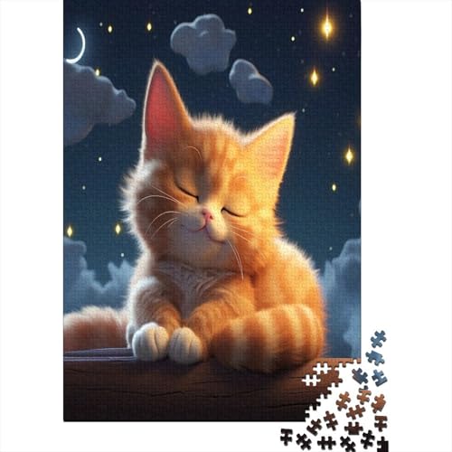 Puzzle Farbenfrohes Niedliche Katze Geschicklichkeitsspiel Erwachsene Puzzles Tier Puzzle-Geschenk 1000 Teile Herausforderndes Puzzle Für Erwachsene 1000pcs (75x50cm) von VesFy