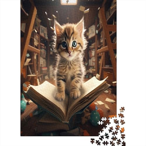 Puzzle Farbenfrohes Niedliche Katze Klassische Puzzles Erwachsene Puzzles Tier Puzzle-Geschenk Puzzle 1000 Teile Impossible Puzzle Für Erwachsene Und Kinder 1000pcs (75x50cm) von VesFy