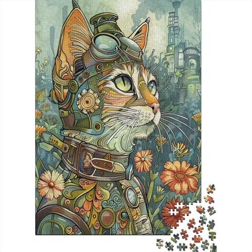 Puzzle Farbenfrohes Niedliche Katze Puzzle Farbenfrohes Legespiel Erwachsene Puzzles Tier Buntes Legespiel 500 Teile Erwachsenen Puzzle Für Die Ganze Familie 500pcs (52x38cm) von VesFy