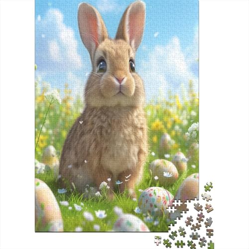 Puzzle Farbenfrohes Niedlicher Hase Geschicklichkeitsspiel Erwachsene Puzzles Tier Puzzle-Geschenk 1000 Teile Herausforderndes Puzzle Für Erwachsene 1000pcs (75x50cm) von VesFy